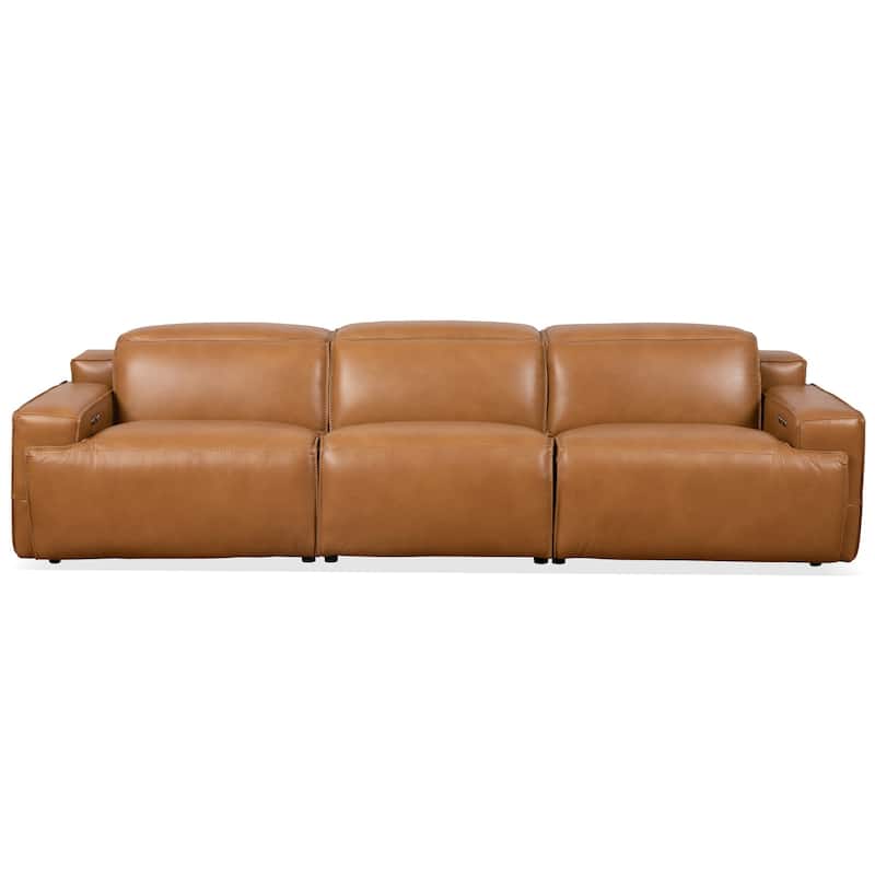 GDFStudio - Urbana Top-Grain Leather Triple Power Recliner Sofa