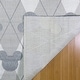 preview thumbnail 5 of 7, Licensed Disney Mickey Mouse Grey/ Cream Modern Argyle Flatweave Indoor/ Outdoor Area Rug