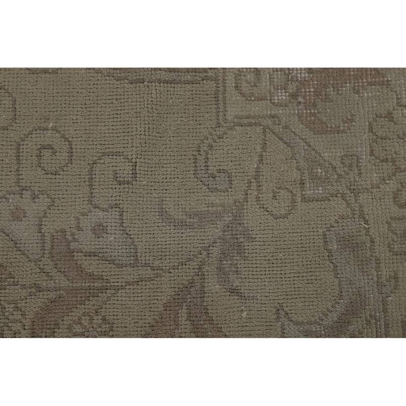 Distressed Tabriz Vintage Persian Rug Handmade Wool Carpet - 9'4" x 12'8"