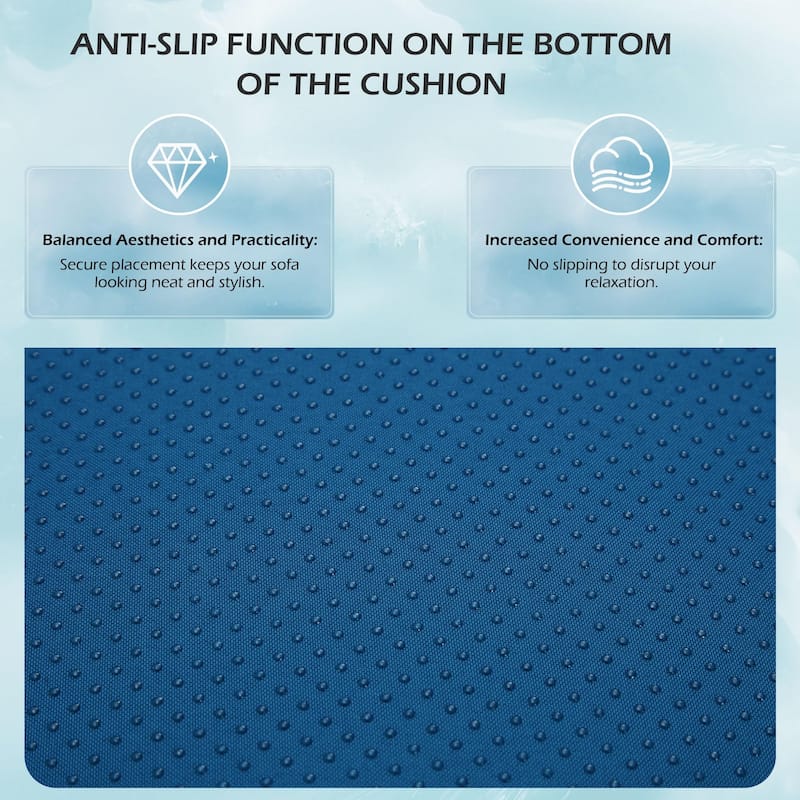 Outdoor Replacement Cushions for Patio Furniture, Waterproof & Non-Slip 4" Sofa Cushions, 6-Seat Conversation Sets, UV-Resistant