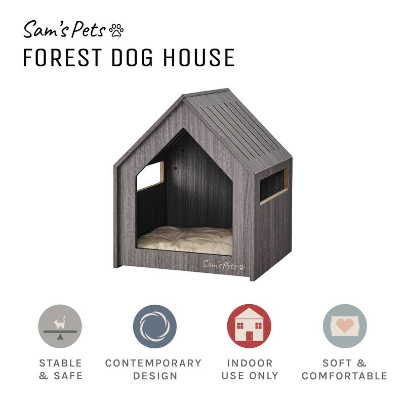 Forest 23'' Dog House In Gray - 23