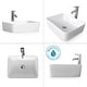preview thumbnail 20 of 77, Eclife Artistic Vessel Sinks for Bathroom Vanity Tempered Glass Ceramic Basin