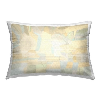 Stupell Geometric Neutral Expression Printed Outdoor Throw Pillow Design by Michael Tienhaara