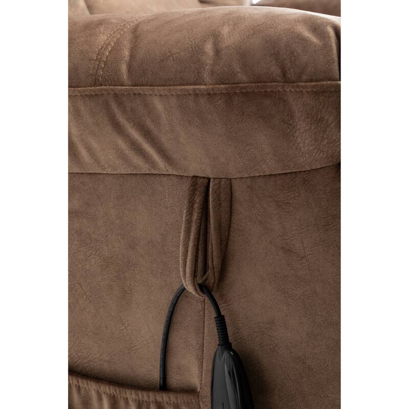 Power Lift Recliner Chair with Massage & Heating, Electric Recliners with Cup Holder & Side Pocket, Ergonomic Lounge Sofa Chair