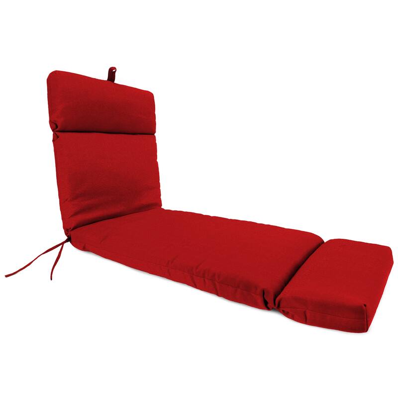 72" x 21" Outdoor Chaise Lounge Cushion with Ties and Loop - 72'' L x 21'' W x 3.5'' H - Timeless Ablaze