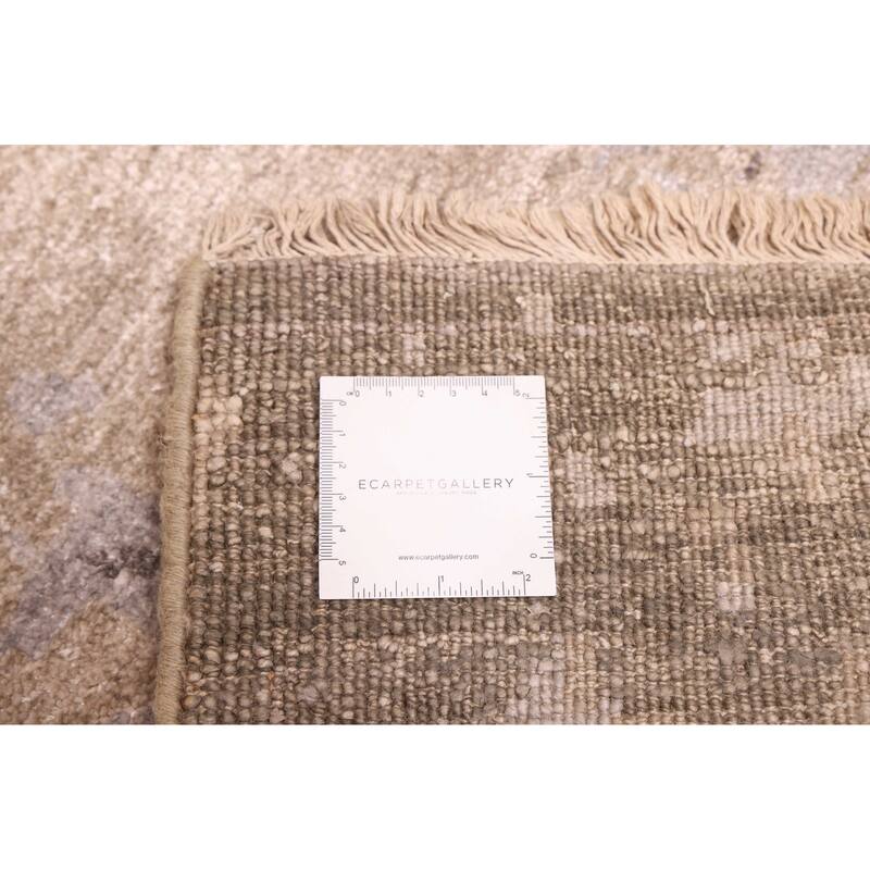 ECARPETGALLERY Hand-knotted Legacy Taupe Silk Rug - 6'5 x 9'8