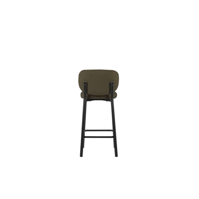 Rye Studio Boucle Chairs with Black Steel Legs, Set of 2