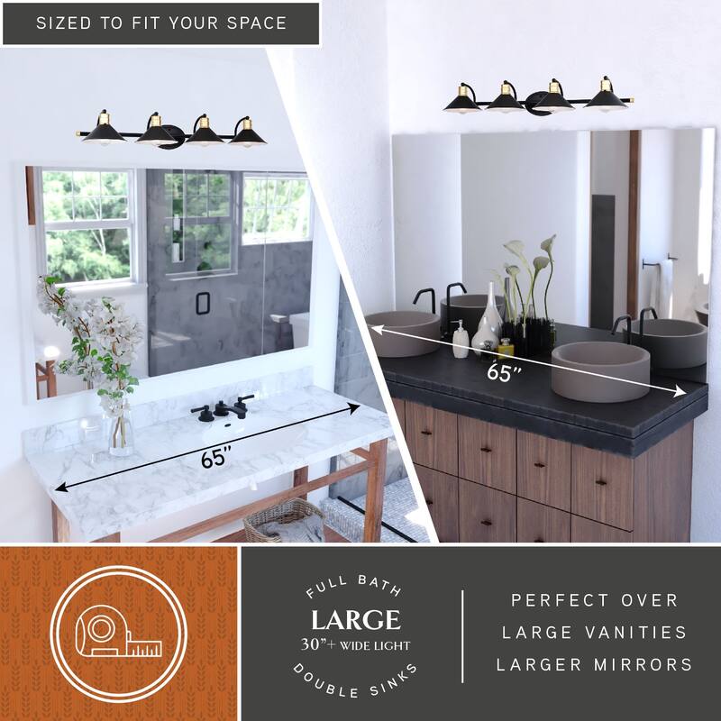 Akron 4-light Farmhouse Bathroom Vanity Fixture