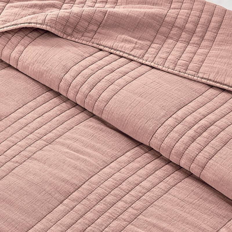 Stonewash Classic Cotton Quilt & Coverlet Set