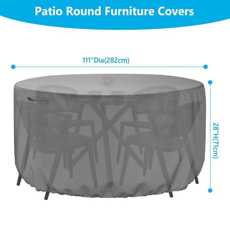 Round Patio Table Cover Outdoor Furniture Cover