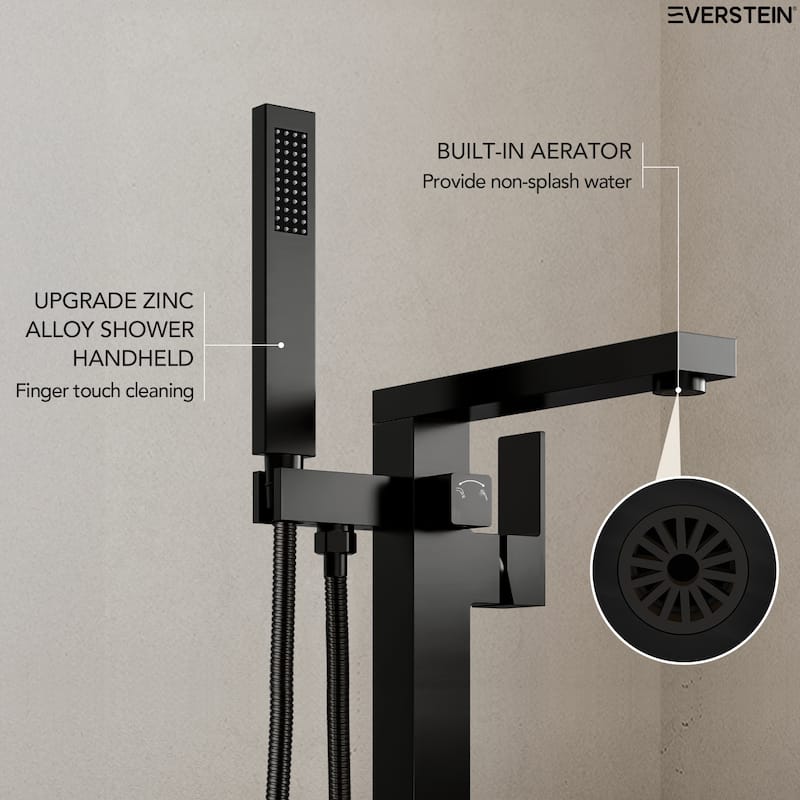 Single-Handle Claw Foot Freestanding Tub Faucet With Hand Shower