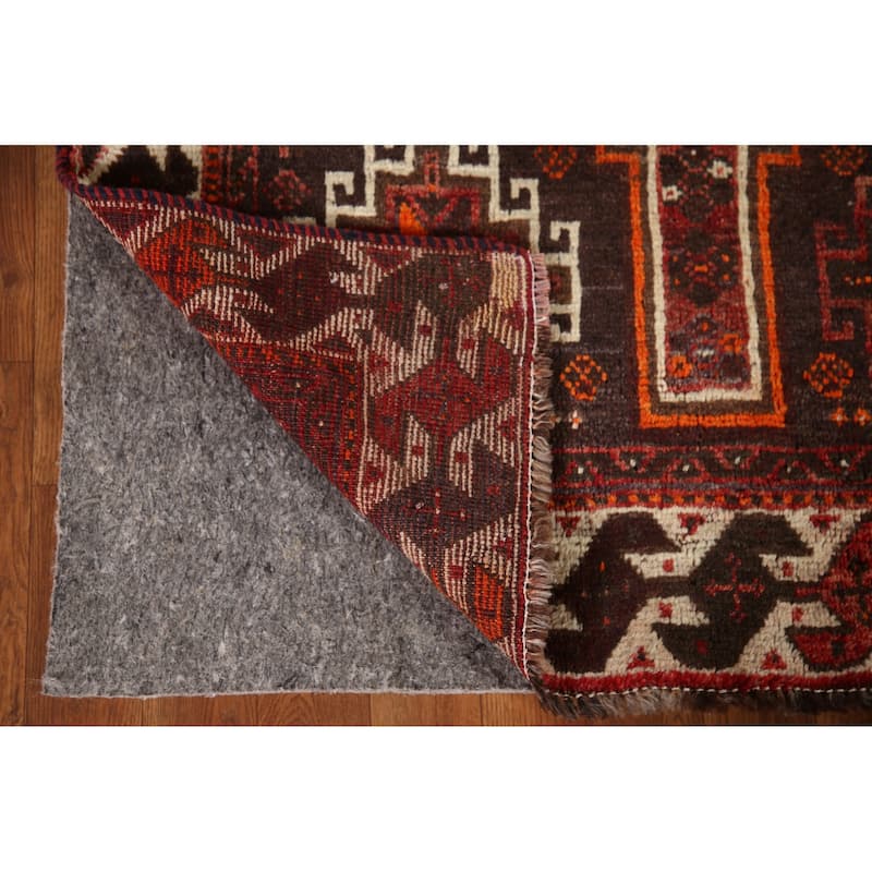 Qashqai Persian Vintage Area Rug Hand-Knotted Wool Carpet - 5'2"x 8'0"