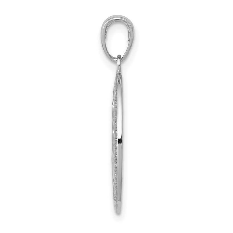 Curata 14k White Gold 18" 29x14.5mm Miraculous Medal Pendant Necklace