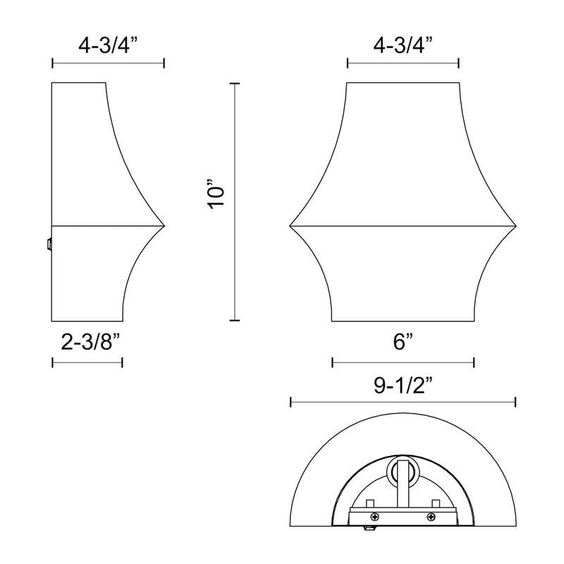 Alora Lighting WV523210 Emiko 10" Tall Wall Sconce