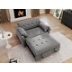 preview thumbnail 12 of 15, Moasis Sleeper Sofa Bed 3-in-1 Convertible Couch with Pullout Bed, Reclining Backrest, Storage Pockets - 50"L x 37.6"W x 31.5"H