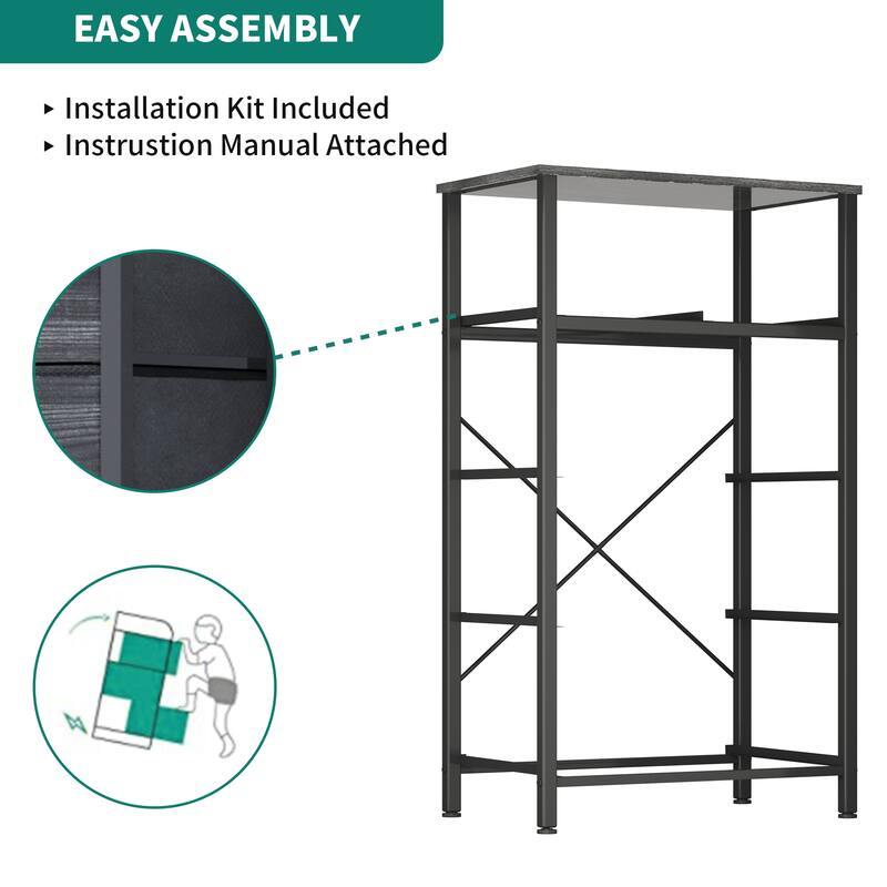 Modern Wide Dresser Storage Tower with 5 Drawers