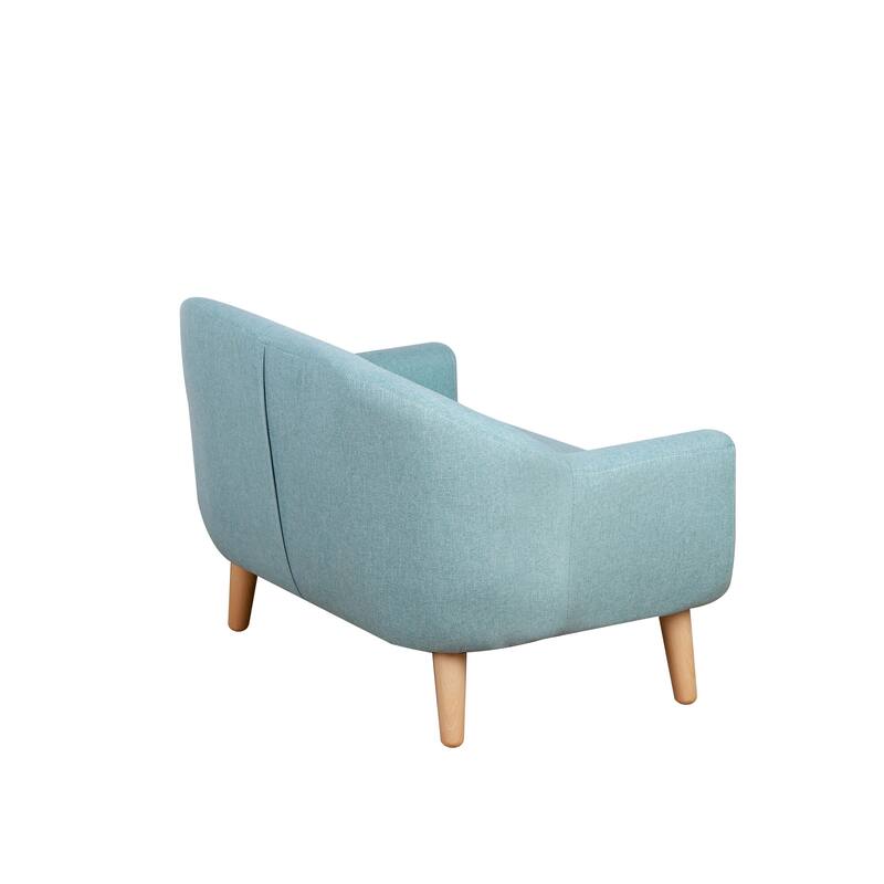 Qaba Kids Sofa Linen Fabric Wooden 2 Seat Armrest Children Chair Cozy
