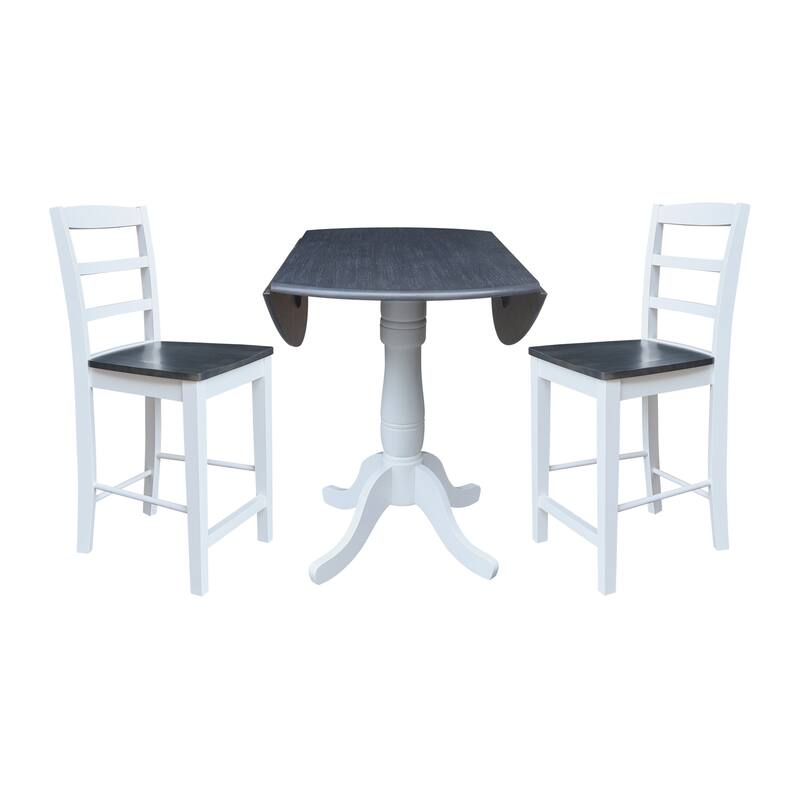 42" Round Pedestal Table with Counter Height Stools