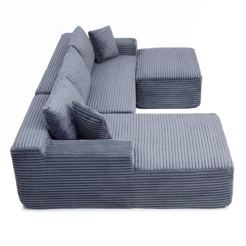 105'' Modular Sectional Sofa, Cloud Sectional Couch with Deep Seat