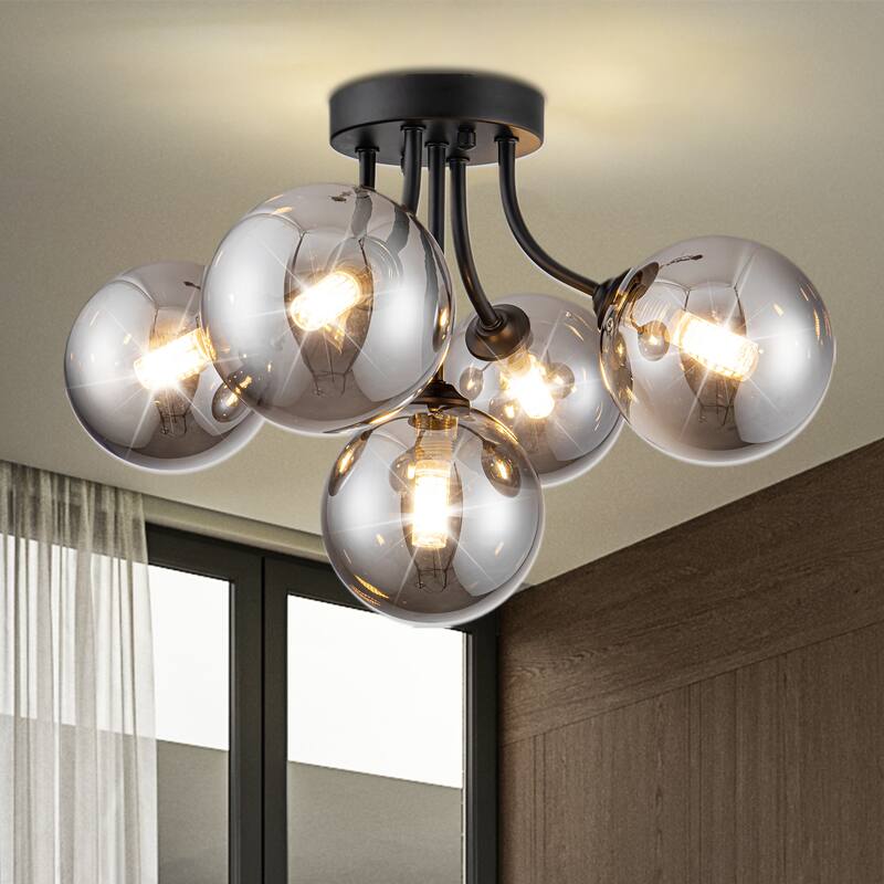 5-Light Sputnik Ceiling Light Fixture with G9 Base - 5-Light
