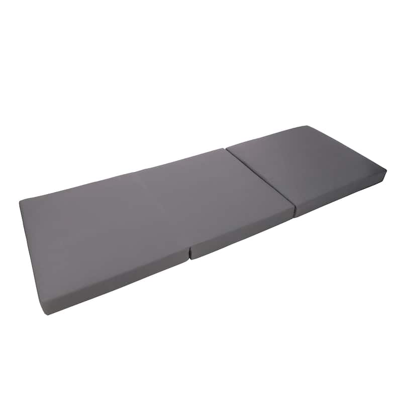 Encino Outdoor Chaise Lounge Cushion (ONLY CUSHION) by Christopher Knight Home - 76.75" L x 27.00" W x 4.00" H - Grey