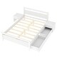 preview thumbnail 10 of 11, Full Size Pine Wooden Platform Kids Bed Frame with 2-Removable Storage Drawers, 2-Bedside Tables & Headboard for Bedroom, White
