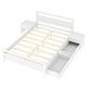 preview thumbnail 10 of 11, Full Wooden Platform Bed with 2-Drawers, 2-Bedside Tables & Headboard, White