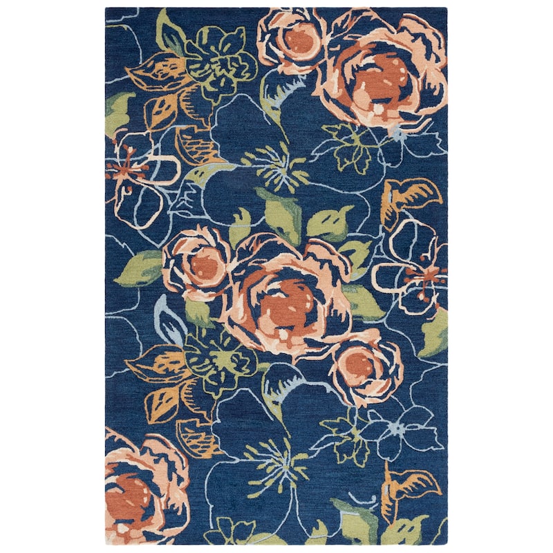 SAFAVIEH Handmade Jardin Roqhaia Floral Wool Rug