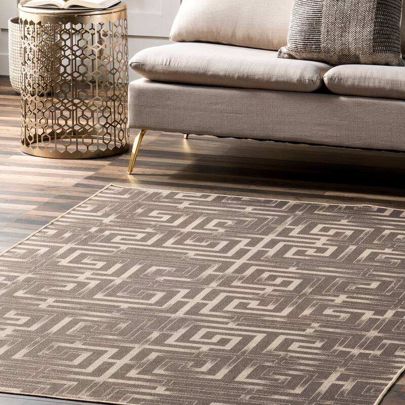Nuloom Sufia SuperiorWash Geometric Easy-Jute Machine Washable Area Rug