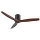 preview thumbnail 111 of 157, YUHAO SylvanAir Modern 52 in. Flush Mount Outdoor/Indoor Ceiling Fan with 3 Solid Wood Blades and DC Reversible Motor SylvanAir I 52 Iches - Black
