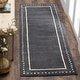 preview thumbnail 55 of 130, SAFAVIEH Handmade Bella Alverta Dotted Border Wool Rug 2'3" x 11' Runner - Dark Grey/Ivory - Runner