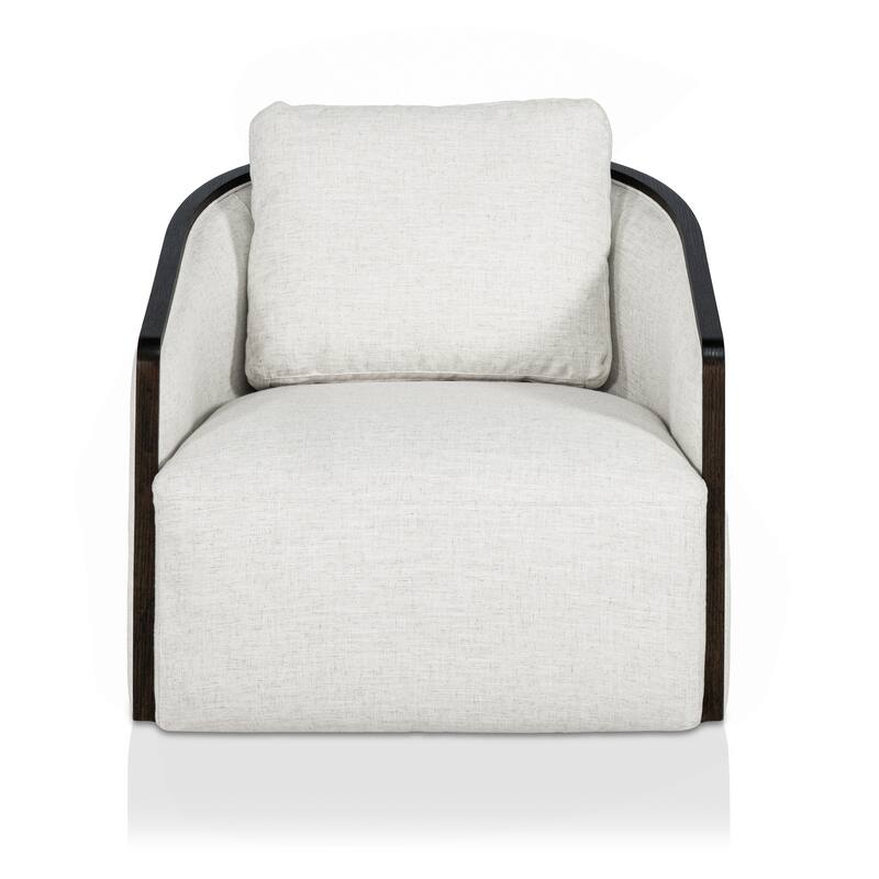 Furniture of America Quven Modern 32-inch Upholstered Swivel Arm Chair