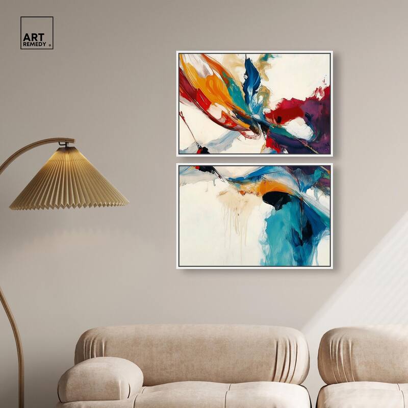 Vibrant Palette III Canvas Set of 2 by Art Remedy