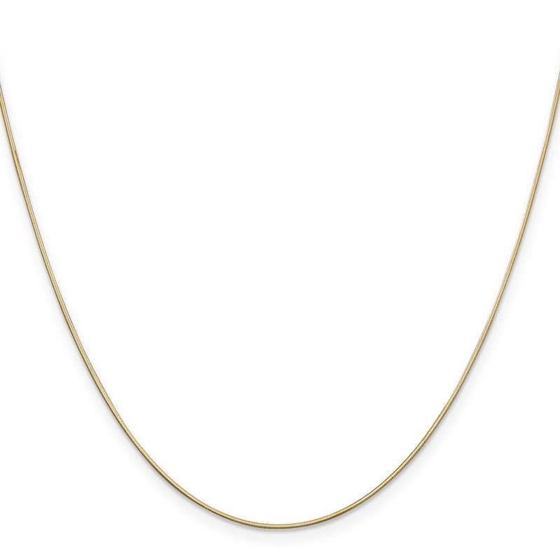 Curata Women's 14k Yellow Gold .80mm Octagonal Snake Chain Anklet- 10 Inch