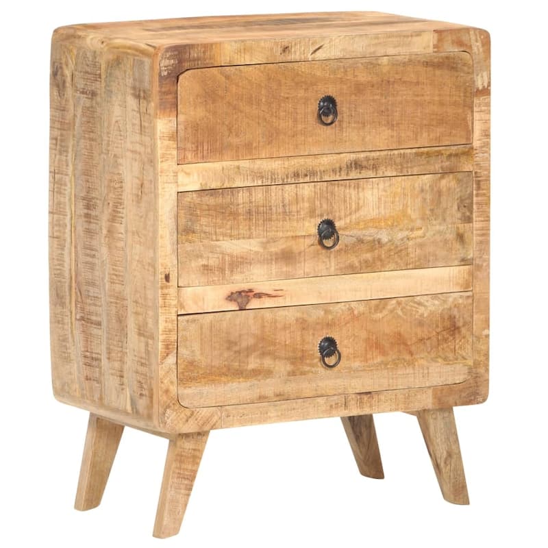 vidaXL Sideboard 23.6"x13.8"x29.5" Rough Mango Wood