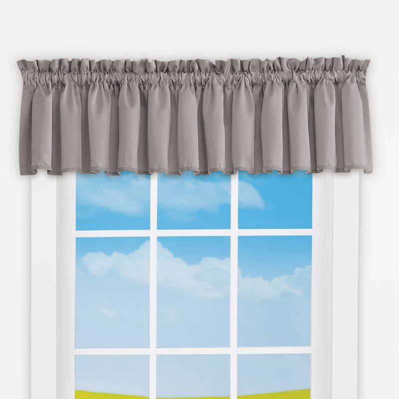 Madison Room-Darkening Solid Color Window Valance - 54" x 18"