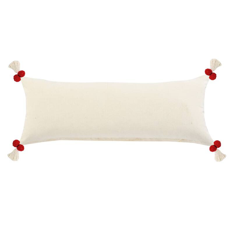 Sevita Heute Red Zeal Pom Throw Pillow