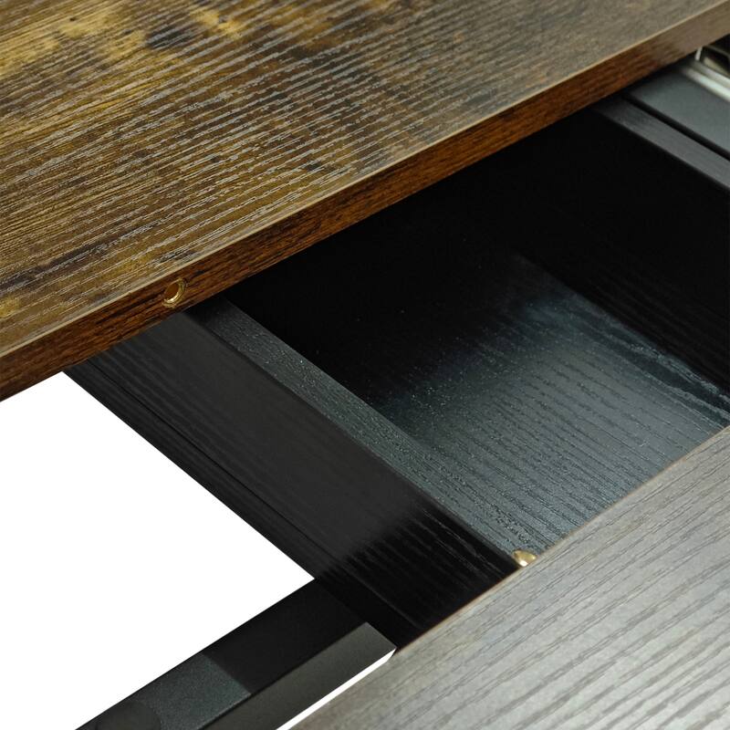 55.11'' -70.86"Retro Rectangular Stretch Dining Table