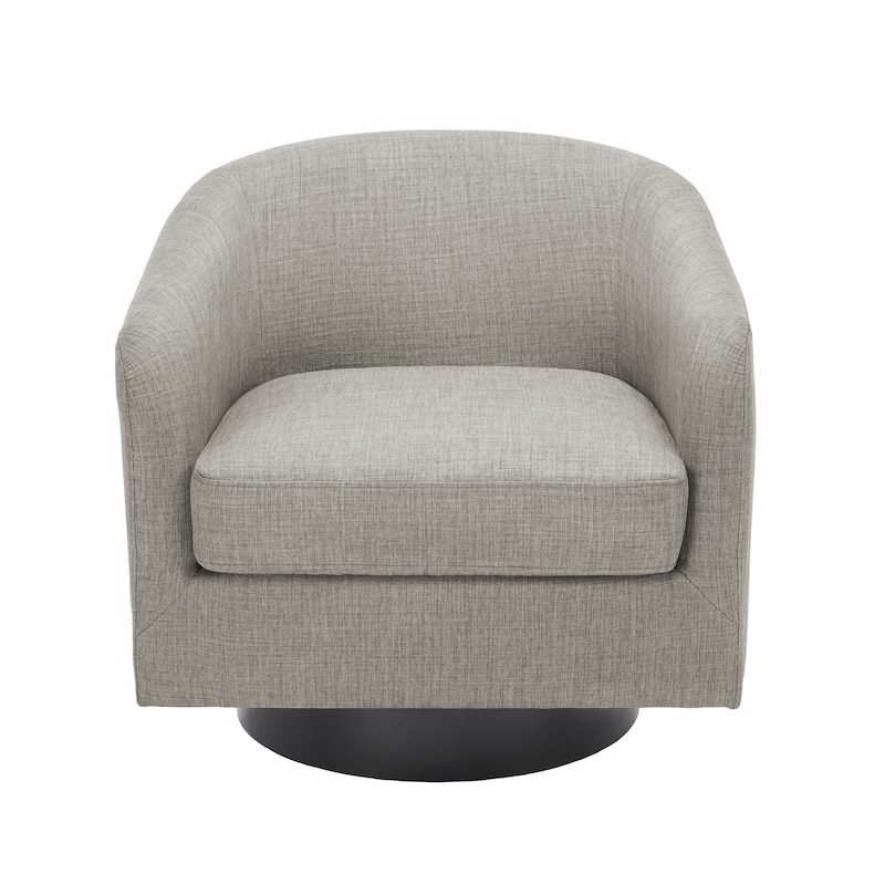 2 Set 360°Swivel Fabric Accent Chairs Barrel Armchairs
