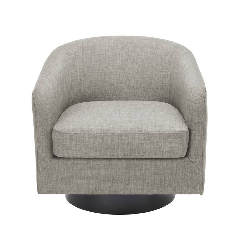 Round Barrel Armchair 360-Degree Swivel Accent Chairs