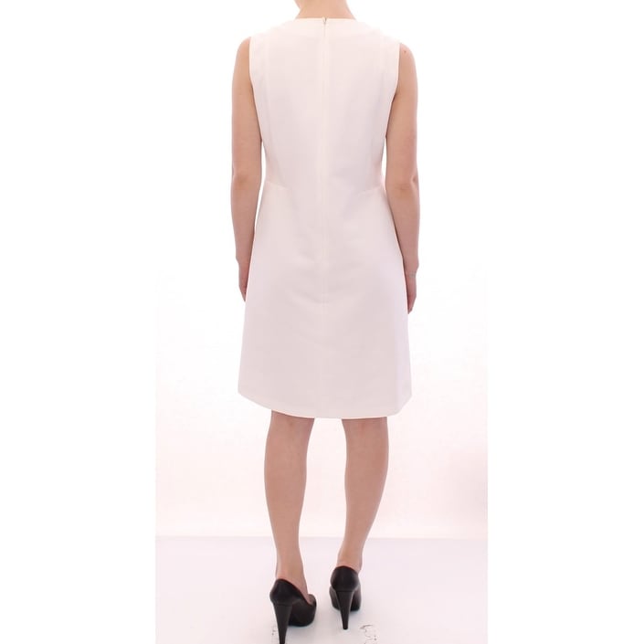 white cotton sheath dress