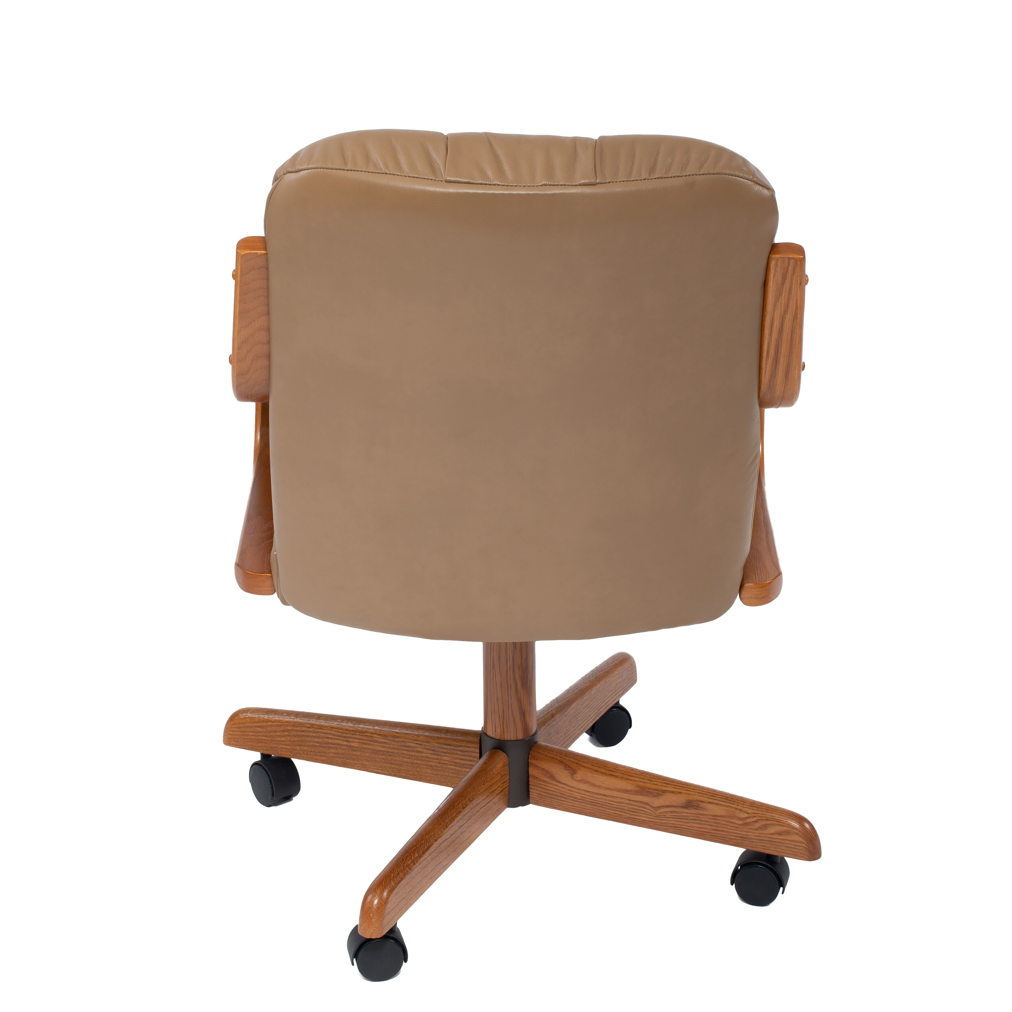 Solid Wood Rolling Caster Office Chair With Tilt And Cushion Seat 22 5 19 36 5 Overstock 31417285