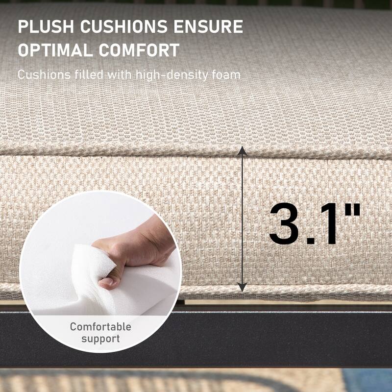 MAISON ARTS Outdoor Dining Chairs Set with Cushions