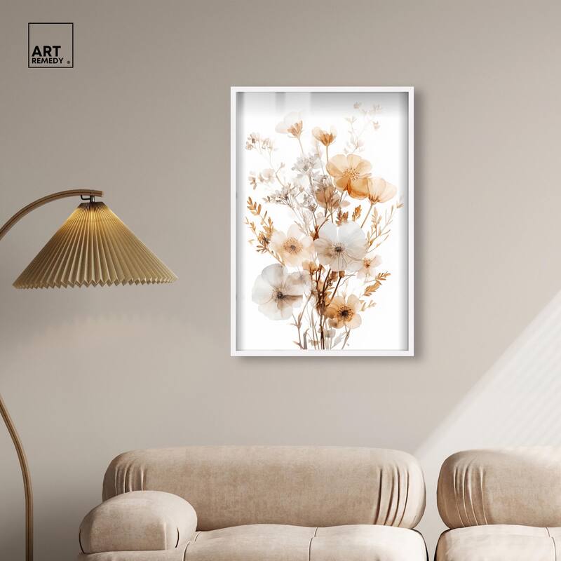 Parchment Petals Shadowbox by Art Remedy