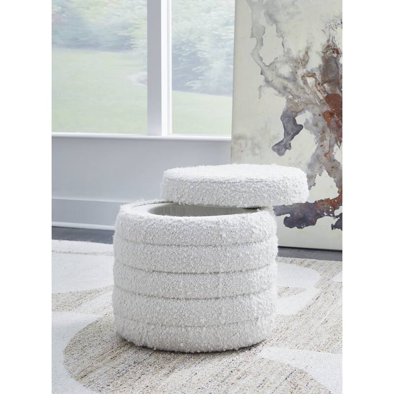Signature Design by Ashley Duntler Ivory Storage Ottoman