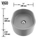 preview thumbnail 6 of 9, VIGO ConcretoStone Oval Vessel Bathroom Sink with Lexington Bathroom Faucet and Pop-Up in Brushed Nickel