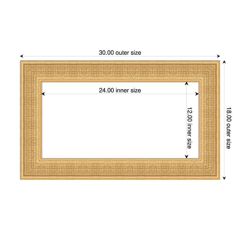 Amanti Art Trellis Gold Framed Dry Erase Magnetic Board - 30 x 18 in - Trellis Gold