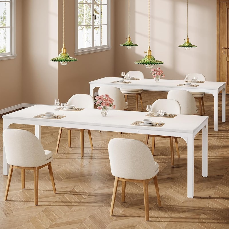 78.7" Rectangular Dining Table, Wood Kitchen Table for Home, Restaurant, Cafe, Office, Apartment, Bakery