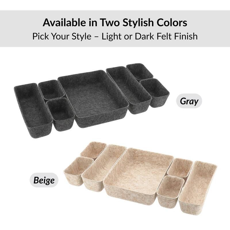 7-Piece Drawer Organizer Set - 10.5 L x 8 W x 2.5 H