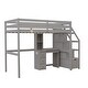 preview thumbnail 26 of 32, Multi-function Concise Design Twin Size Loft Bed with a Stand-alone Bed,Desk with Shelves Beneath,Solid Wood Versatile Bed